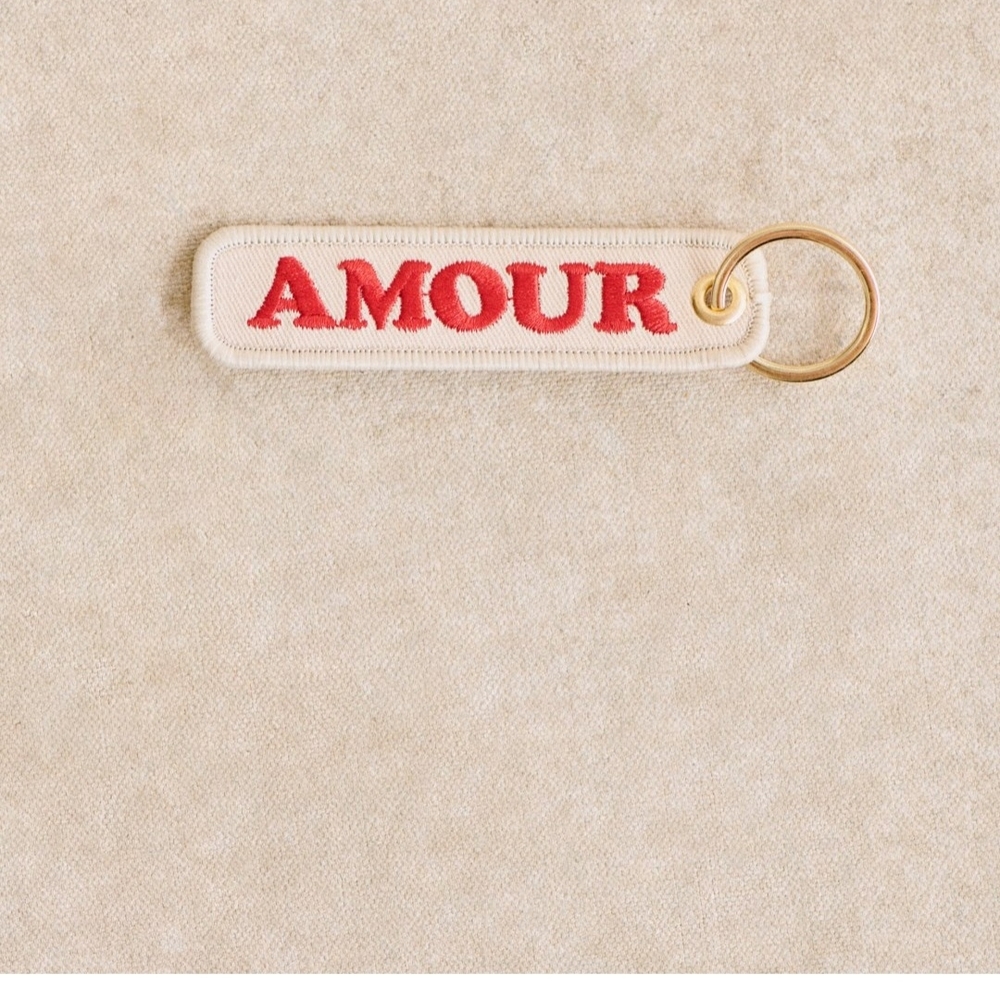 Sezane Red and Cream Key Holder